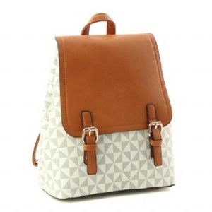 Fashion Backpack for Women- 2 tone- Adjust Straps - Vegan